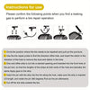Portable Car Tire Puncture Repair Kit T-Handle Tools Glue Strips Universal for Truck Motorcycle RV Roadside Safety