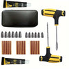 Portable Car Tire Puncture Repair Kit T-Handle Tools Glue Strips Universal for Truck Motorcycle RV Roadside Safety