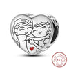 Hot Sale 925 Sterling Silve Charms Beads Forever Love Heart Sister Family Life Charms Dangle For Bracelet Woman Jewelry Gifts