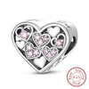 Hot Sale 925 Sterling Silve Charms Beads Forever Love Heart Sister Family Life Charms Dangle For Bracelet Woman Jewelry Gifts