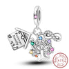 Hot Sale 925 Sterling Silve Charms Beads Forever Love Heart Sister Family Life Charms Dangle For Bracelet Woman Jewelry Gifts